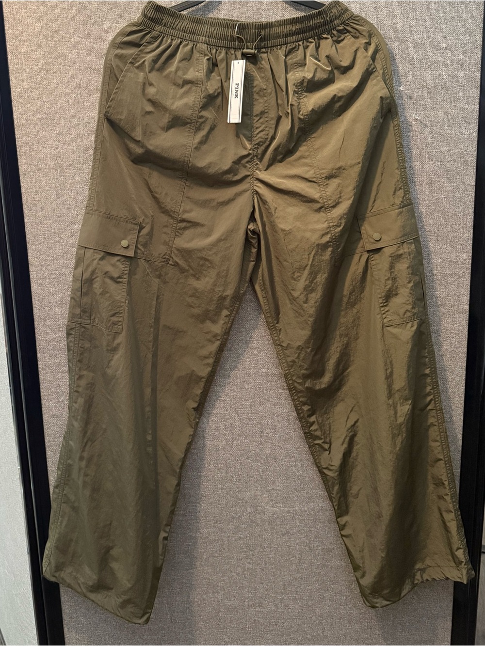 PINK Victoria's Secret Olive Green Cargo Joggers